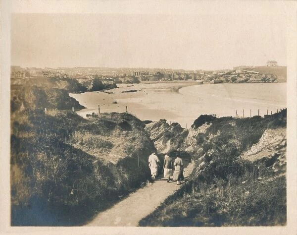 Newquay Cliff Path to Tolcarne Beach, 1927