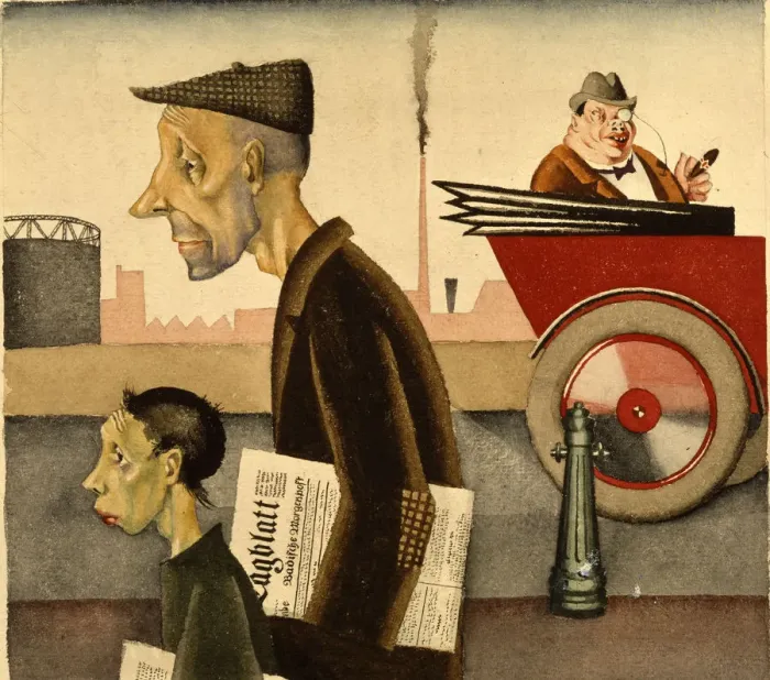 Framed Print : Newspaper people, 1921. Artist: Scholz, Georg (1890-1945) Framed Print : Newspaper people, 1921. Artist: Scholz, Georg (1890-1945)