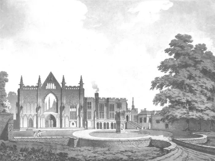 Framed Print : Newstead Abbey, Nottinghamshire, 18th century Framed Print : Newstead Abbey, Nottinghamshire, 18th century