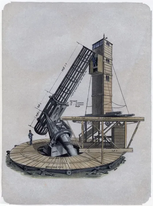 Framed Print : A Newtonian reflector, 1870 Framed Print : A Newtonian reflector, 1870