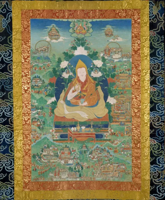 Framed Print : Ngawang Lobsang Gyatso (1617-1682), 5th Dalai Lama, 18th century Framed Print : Ngawang Lobsang Gyatso (1617-1682), 5th Dalai Lama, 18th century