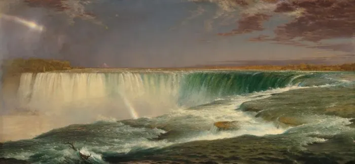 Framed Print : Niagara, 1857. Creator: Frederic Edwin Church Framed Print : Niagara, 1857. Creator: Frederic Edwin Church