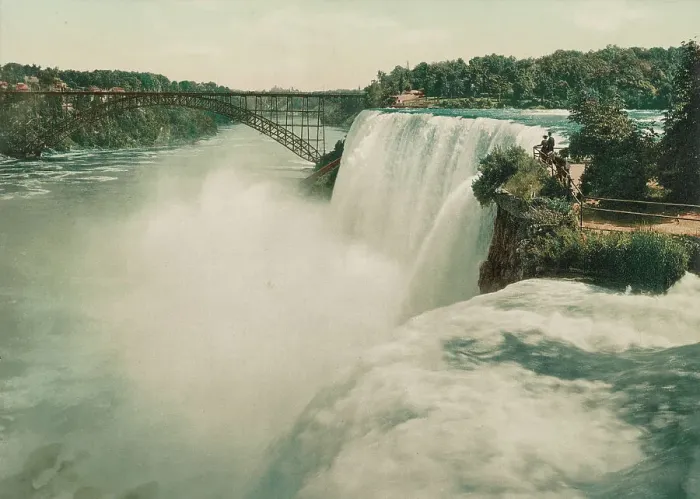 Framed Print : Niagara, American Fall from Goat Island, c1898. Creator: Unknown