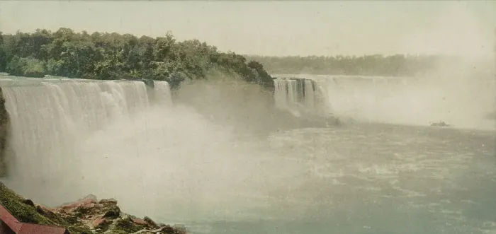 Framed Print : Niagara, American and Horseshoe Falls, ca 1900. Creator: Unknown Framed Print : Niagara, American and Horseshoe Falls, ca 1900. Creator: Unknown
