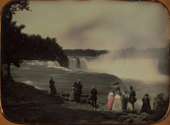 Framed Print : The Niagara Falls, ca. 1850. Creator: Platt D. Babbitt Framed Print : The Niagara Falls, ca. 1850. Creator: Platt D. Babbitt