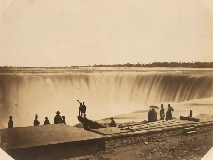 Framed Print : Niagara Falls, ca. 1855. Creator: Possibly by Silas A. Holmes Framed Print : Niagara Falls, ca. 1855. Creator: Possibly by Silas A. Holmes
