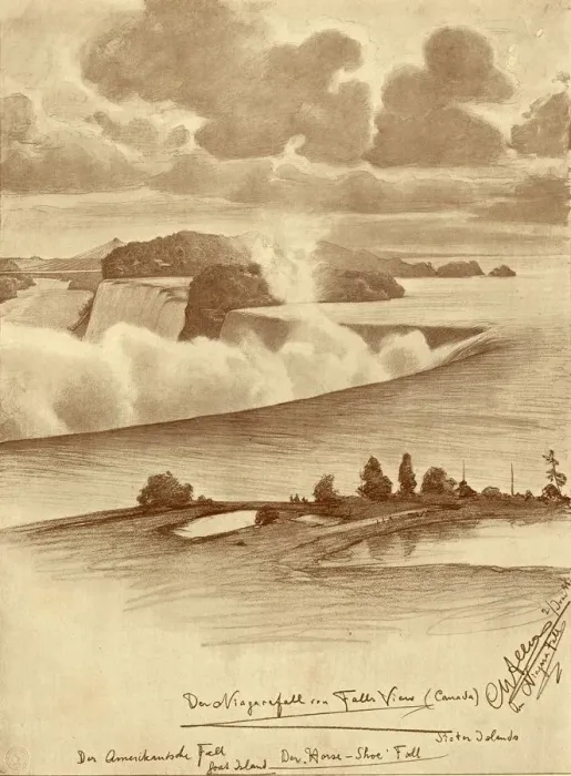 Framed Print : Niagara Falls from Falls View, Canada, 1898. Creator: Christian Wilhelm Allers Framed Print : Niagara Falls from Falls View, Canada, 1898. Creator: Christian Wilhelm Allers