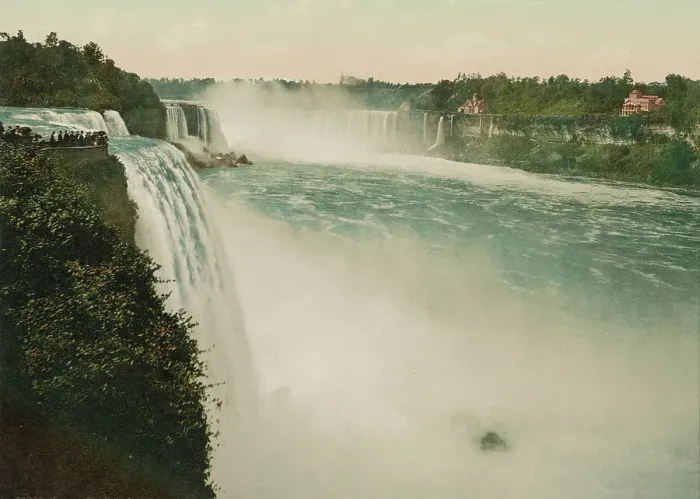 Framed Print : Niagara, the Falls from Prospect Point, c1898. Creator: Unknown