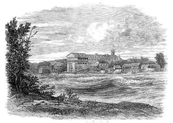 Niagara Falls Village: the Rapids above the American Falls - from a drawing by our special... 1860. Creator: Unknown