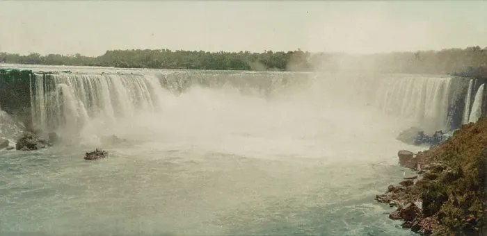 Framed Print : Niagara, general view of Horseshoe Falls, ca 1900. Creator: Unknown Framed Print : Niagara, general view of Horseshoe Falls, ca 1900. Creator: Unknown