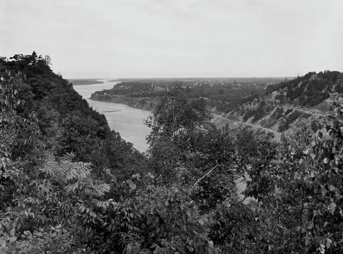 Framed Print : Niagara gorge from near Queenstown [sic] Heights, N.Y. [and Canada], between 1890 and 1899. Creator: Unknown