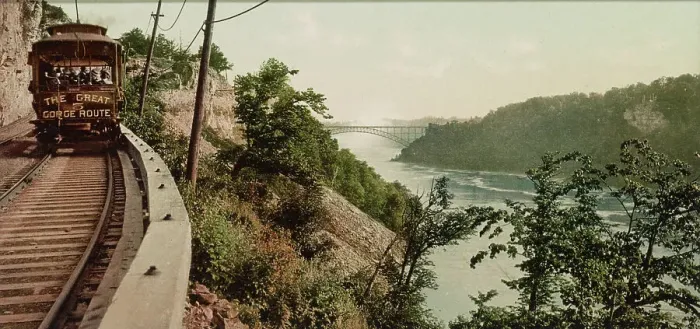 Framed Print : Niagara, the lower Gorge, ca 1900. Creator: Unknown Framed Print : Niagara, the lower Gorge, ca 1900. Creator: Unknown