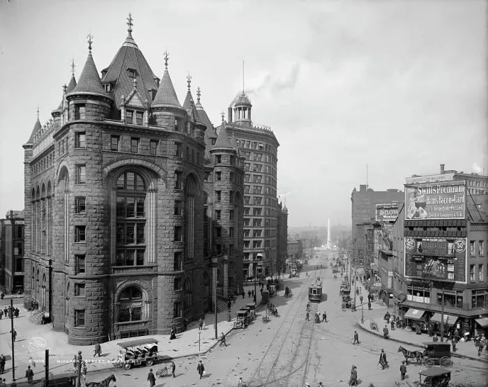 Framed Print : Niagara Street, Buffalo, N.Y. c1908. Creator: Unknown Framed Print : Niagara Street, Buffalo, N.Y. c1908. Creator: Unknown