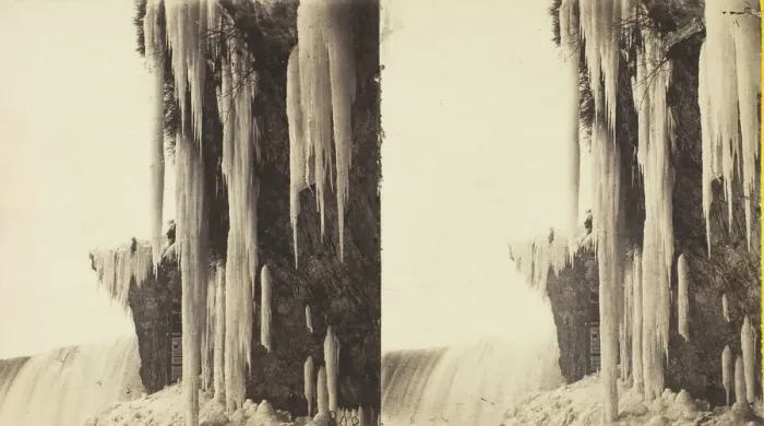 Framed Print : Niagara In Winter, 1860 / 61. Creator: Anthony & Company Framed Print : Niagara In Winter, 1860 / 61. Creator: Anthony & Company