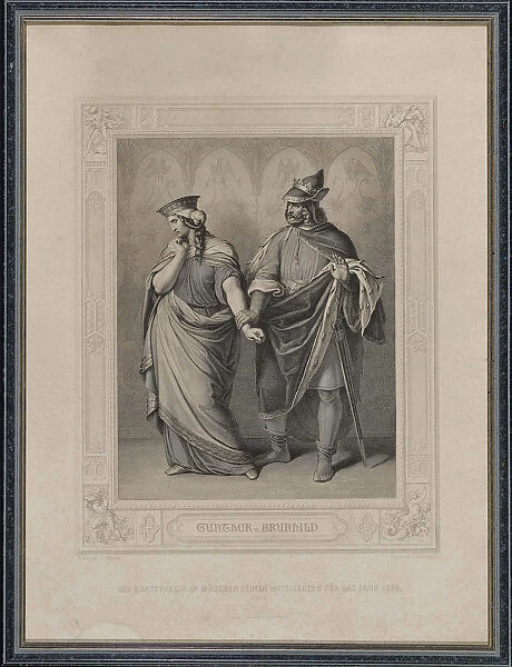 The Nibelungenlied. Gunther and Brunhild, 1860. Creator: Gonzenbach, Carl Arnold (1806-1885)