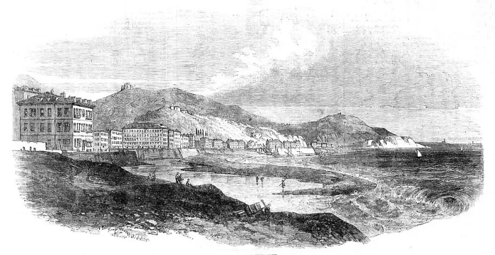 Framed Print : Nice, from the West, 1854. Creator: Unknown Framed Print : Nice, from the West, 1854. Creator: Unknown