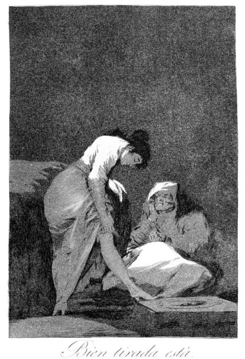 Framed Print : It is nicely stretched, 1799. Artist: Francisco Goya Framed Print : It is nicely stretched, 1799. Artist: Francisco Goya