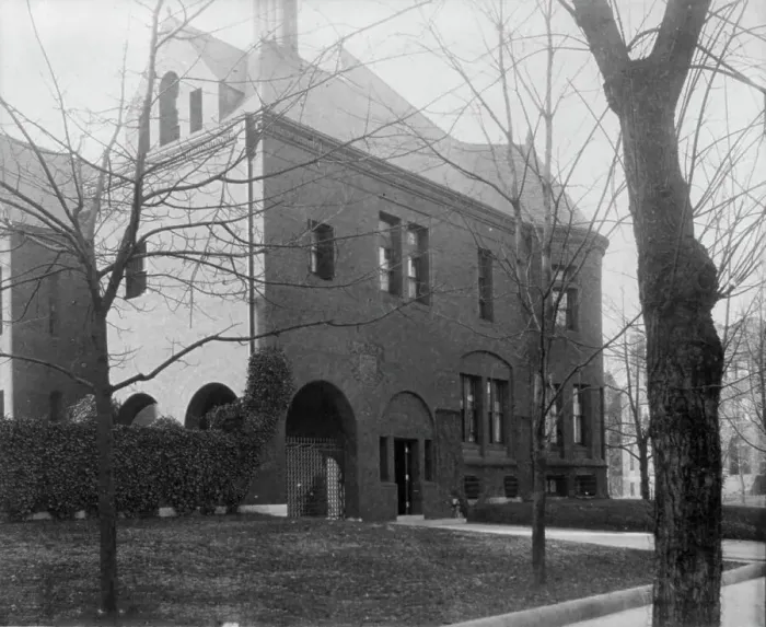 Framed Print : Nicholas Anderson House, 1530 K St. N.W. at 16th St. Washington, D.C. c1895. Creator: Frances Benjamin Johnston Framed Print : Nicholas Anderson House, 1530 K St. N.W. at 16th St. Washington, D.C. c1895. Creator: Frances Benjamin Johnston