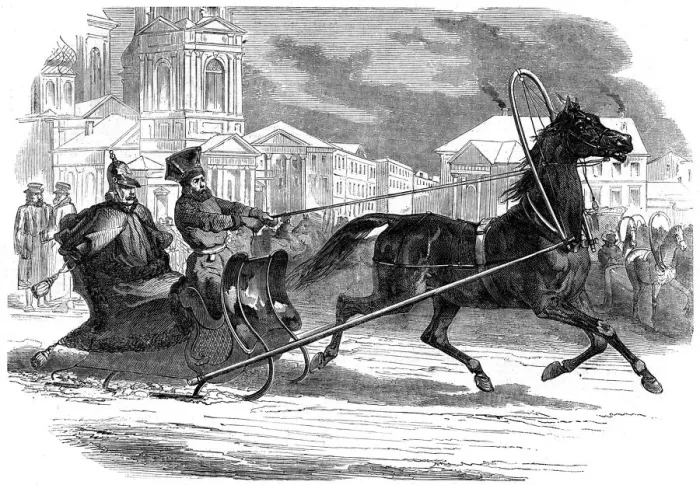 Framed Print : Nicholas I (1796-1855), Emperor of Russia, in his droshky, St Petersburg, 1853 Framed Print : Nicholas I (1796-1855), Emperor of Russia, in his droshky, St Petersburg, 1853