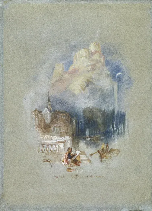 Framed Print : Nicholas Poussin's Birthplace, 1832. Creator: JMW Turner. Nicholas Poussin's Birthplace, 1832. Creator: JMW Turner Framed Print : Nicholas Poussin's Birthplace, 1832. Creator: JMW Turner. Nicholas Poussin's Birthplace, 1832. Creator: JMW Turner