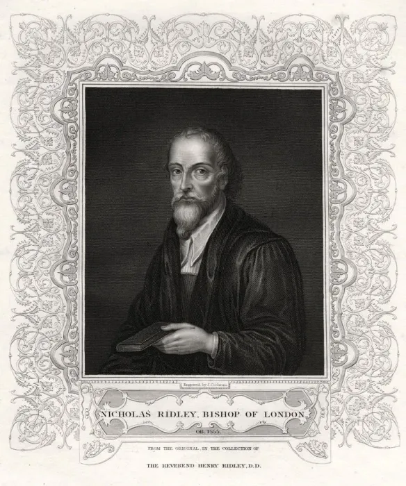 Framed Print : Nicholas Ridley, Bishop of London, 19th century. Artist: J Cochran Framed Print : Nicholas Ridley, Bishop of London, 19th century. Artist: J Cochran