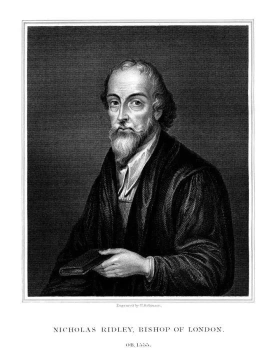 Framed Print : Nicholas Ridley, English clergyman, (1827). Artist: H Robinson Framed Print : Nicholas Ridley, English clergyman, (1827). Artist: H Robinson
