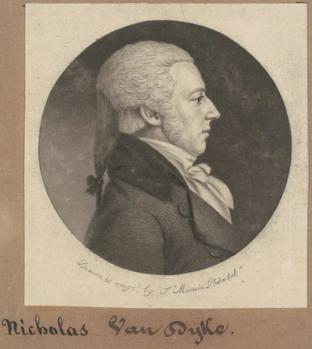 Framed Print : Nicholas Van Dyke, 1802. Creator: Charles Balthazar Julien Fevret de Saint-Mé Framed Print : Nicholas Van Dyke, 1802. Creator: Charles Balthazar Julien Fevret de Saint-Mé