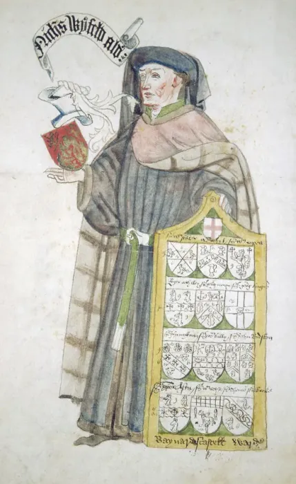 Framed Print : Nicholas Wyfold, Lord Mayor of London 1450-1451, in aldermanic robes, c1450. Artist Framed Print : Nicholas Wyfold, Lord Mayor of London 1450-1451, in aldermanic robes, c1450. Artist