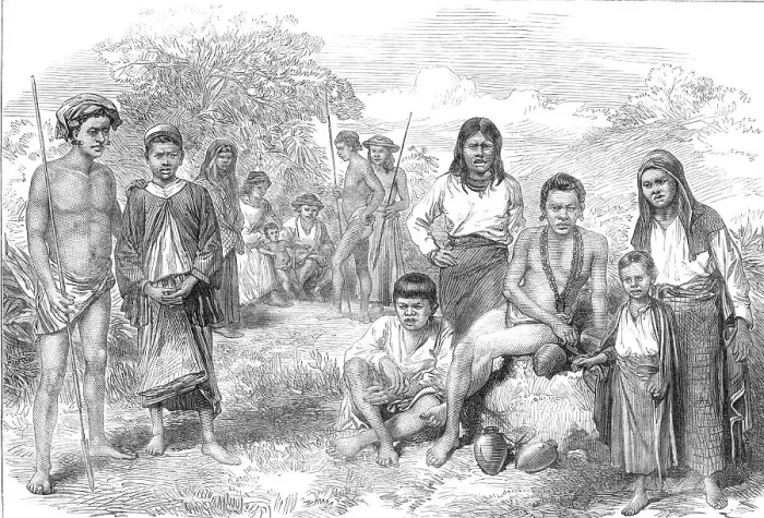 Framed Print : The Nicobar Islands, Indian Ocean: Natives, 1870. Creator: Unknown Framed Print : The Nicobar Islands, Indian Ocean: Natives, 1870. Creator: Unknown