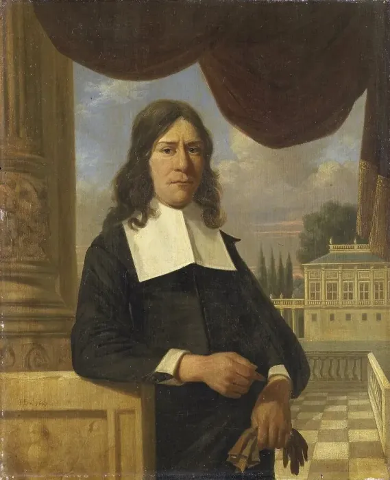 Framed Print : Nicolaes Eichelberg (d. 1699). Haarlem Merchant, Husband of Helena van der Schalcke, 1667. Creator: Job Adriaensz Berckheyde Framed Print : Nicolaes Eichelberg (d. 1699). Haarlem Merchant, Husband of Helena van der Schalcke, 1667. Creator: Job Adriaensz Berckheyde