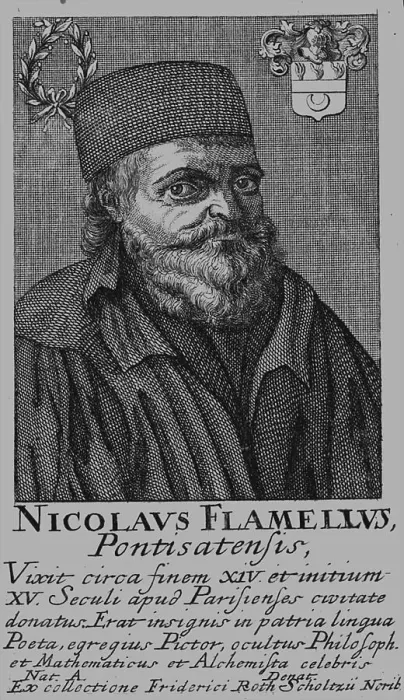 Framed Print : Nicolas Flamel (1330-1418). Artist: Anonymous Framed Print : Nicolas Flamel (1330-1418). Artist: Anonymous