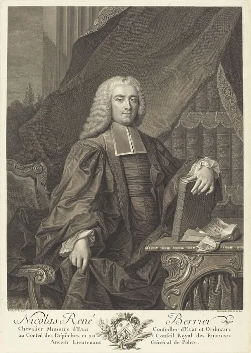 Framed Print : Nicolas Rene Berryer. Creator: Johann Georg Wille Framed Print : Nicolas Rene Berryer. Creator: Johann Georg Wille