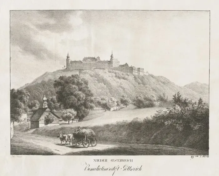 Framed Print : Nieder-oesterreich, Benedictinerstift Gottereich, 1819. Creator: Jakob Alt (Austrian, 1789-1872) Framed Print : Nieder-oesterreich, Benedictinerstift Gottereich, 1819. Creator: Jakob Alt (Austrian, 1789-1872)