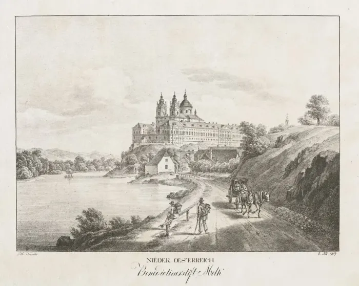 Framed Print : Nieder-oesterreich, Benedictinerstift Melk, 1819. Creator: Jakob Alt (Austrian, 1789-1872) Framed Print : Nieder-oesterreich, Benedictinerstift Melk, 1819. Creator: Jakob Alt (Austrian, 1789-1872)