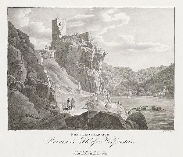 Nieder-oesterreich, Ruinen des Schlosses Werfenstein. Creator: Jakob Alt (Austrian, 1789-1872)
