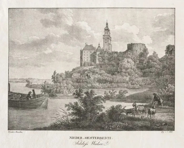 Framed Print : Nieder-oesterreich, Schloss Walseel. Creator: Jakob Alt (Austrian, 1789-1872) Framed Print : Nieder-oesterreich, Schloss Walseel. Creator: Jakob Alt (Austrian, 1789-1872)