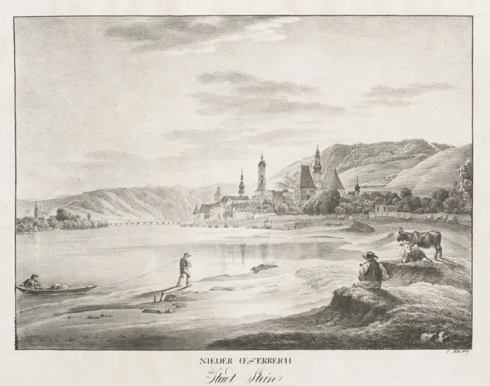 Framed Print : Nieder-oesterreich, Stadt Stein, 1819. Creator: Jakob Alt (Austrian, 1789-1872) Framed Print : Nieder-oesterreich, Stadt Stein, 1819. Creator: Jakob Alt (Austrian, 1789-1872)