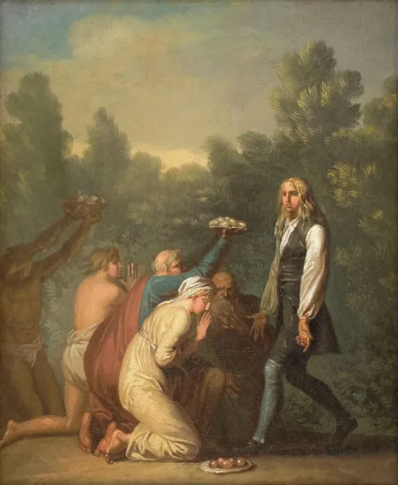 Framed Print : Niels Klim Receives the Homage of the Quamites, 1785-1789. Creator: Nicolai Abraham Abildgaard Framed Print : Niels Klim Receives the Homage of the Quamites, 1785-1789. Creator: Nicolai Abraham Abildgaard