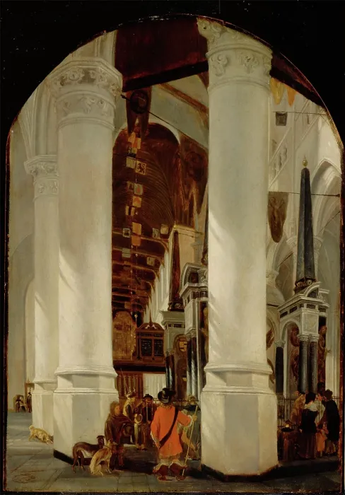 Framed Print : The Nieuwe Kerk at Delft with the Tomb of Willem the Silent, c.between 1650 and 1651. Creator: Unknown Framed Print : The Nieuwe Kerk at Delft with the Tomb of Willem the Silent, c.between 1650 and 1651. Creator: Unknown