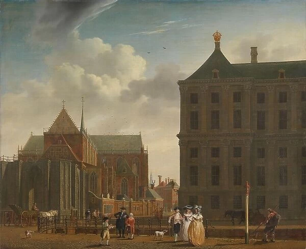 The Nieuwe Kerk and the Town Hall on the Dam in Amsterdam, c.1780-c.1790. Creator: Isaak Ouwater