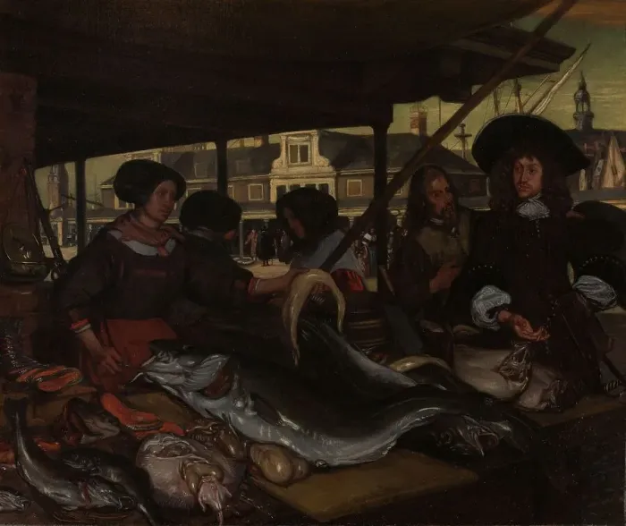 Framed Print : The Nieuwe Vismarkt (New Fish Market) in Amsterdam, 1655-1692. Creator: Emanuel de Witte Framed Print : The Nieuwe Vismarkt (New Fish Market) in Amsterdam, 1655-1692. Creator: Emanuel de Witte