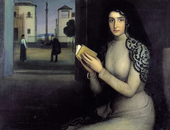 Framed Print : Nieves. Artist: Romero de Torres, Julio (1874-1930) Framed Print : Nieves. Artist: Romero de Torres, Julio (1874-1930)