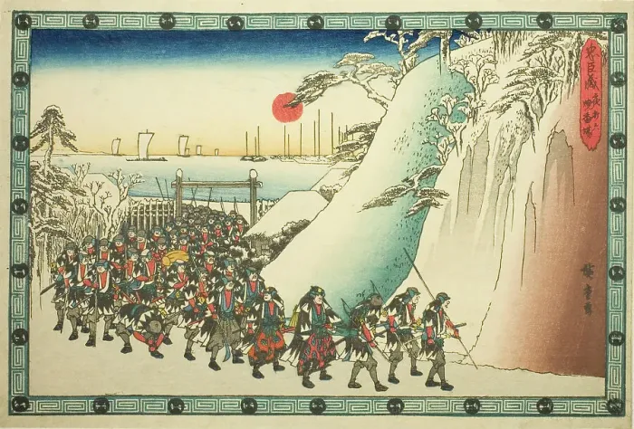 Framed Print : The Night Attack, Part 6: Offering Incense (Youchi roku, shoko ba), from the series... c. 1834 / 39. Creator: Ando Hiroshige