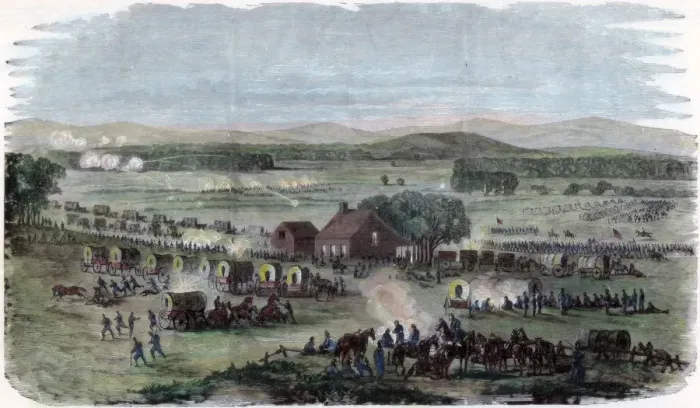 Framed Print : Night of the Battle Cedar Mountain, Culpeper County, Virginia, American Civil War, 9 August 1862