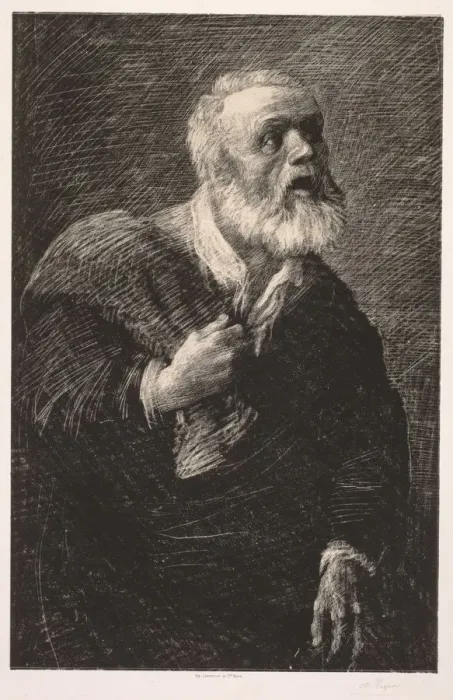 Framed Print : The Night Crier. Creator: Alphonse Legros (French, 1837-1911) Framed Print : The Night Crier. Creator: Alphonse Legros (French, 1837-1911)
