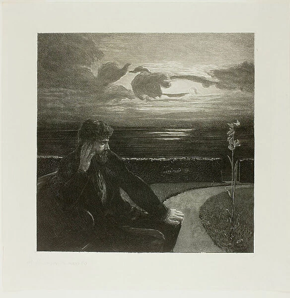 Night, from On Death Part I, 1888-89. Creator: Max Klinger