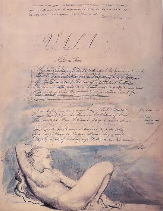 Framed Print : Night the First, 1797. Creator: William Blake. Night the First, 1797. Creator: William Blake Framed Print : Night the First, 1797. Creator: William Blake. Night the First, 1797. Creator: William Blake