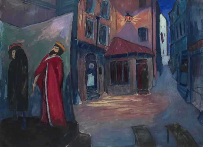 Framed Print : Into the night... (In die Nacht hinein... ). Artist: Verefkin, Marianne, von (1860-1938) Framed Print : Into the night... (In die Nacht hinein... ). Artist: Verefkin, Marianne, von (1860-1938)