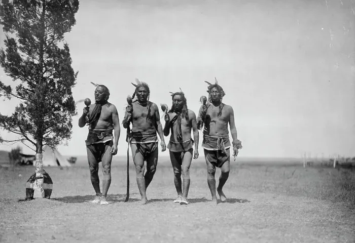 Framed Print : Night medicine men, 1908, c1908. Creator: Edward Sheriff Curtis