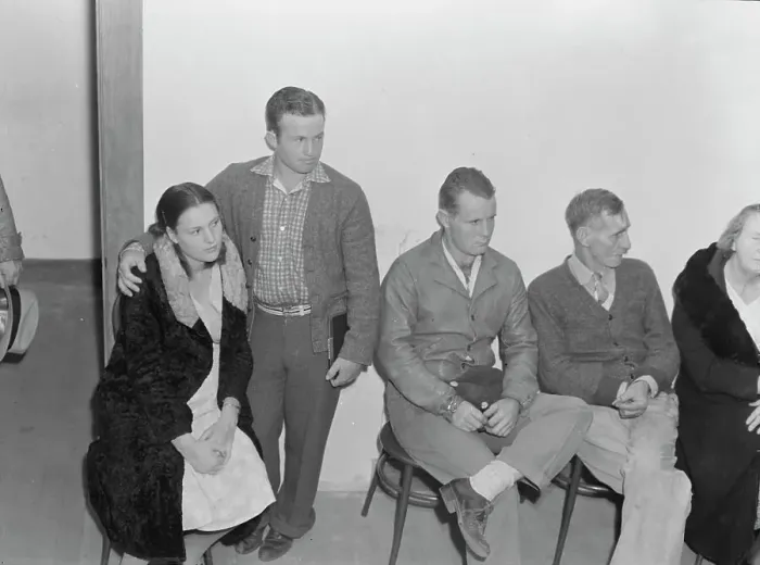 Framed Print : Night meeting in the FSA office, Visalia, Tulare County, California, 1938. Creator: Dorothea Lange Framed Print : Night meeting in the FSA office, Visalia, Tulare County, California, 1938. Creator: Dorothea Lange